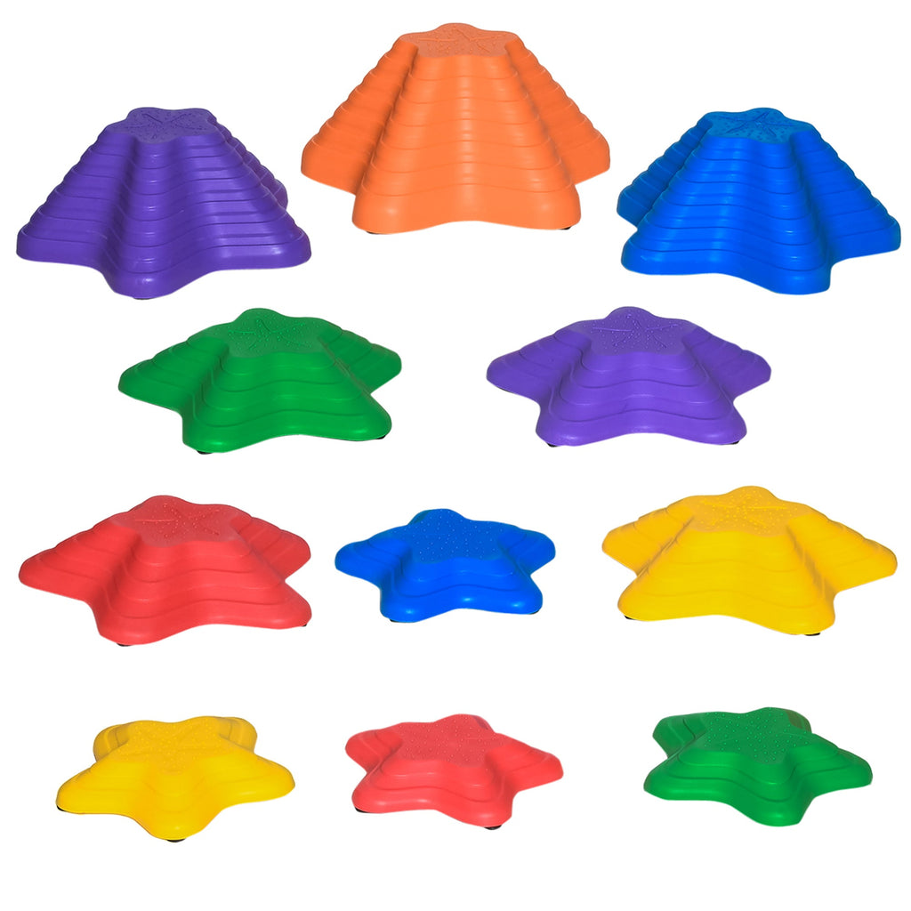 11-Piece Kids Starfish non-slip Stepping Stones - multicoloured - Tiny Explorers Club