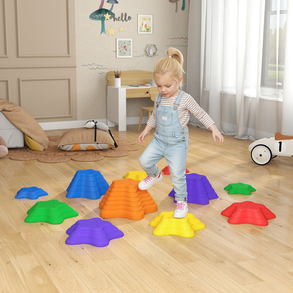 11-Piece Kids Starfish non-slip Stepping Stones - multicoloured - Tiny Explorers Club