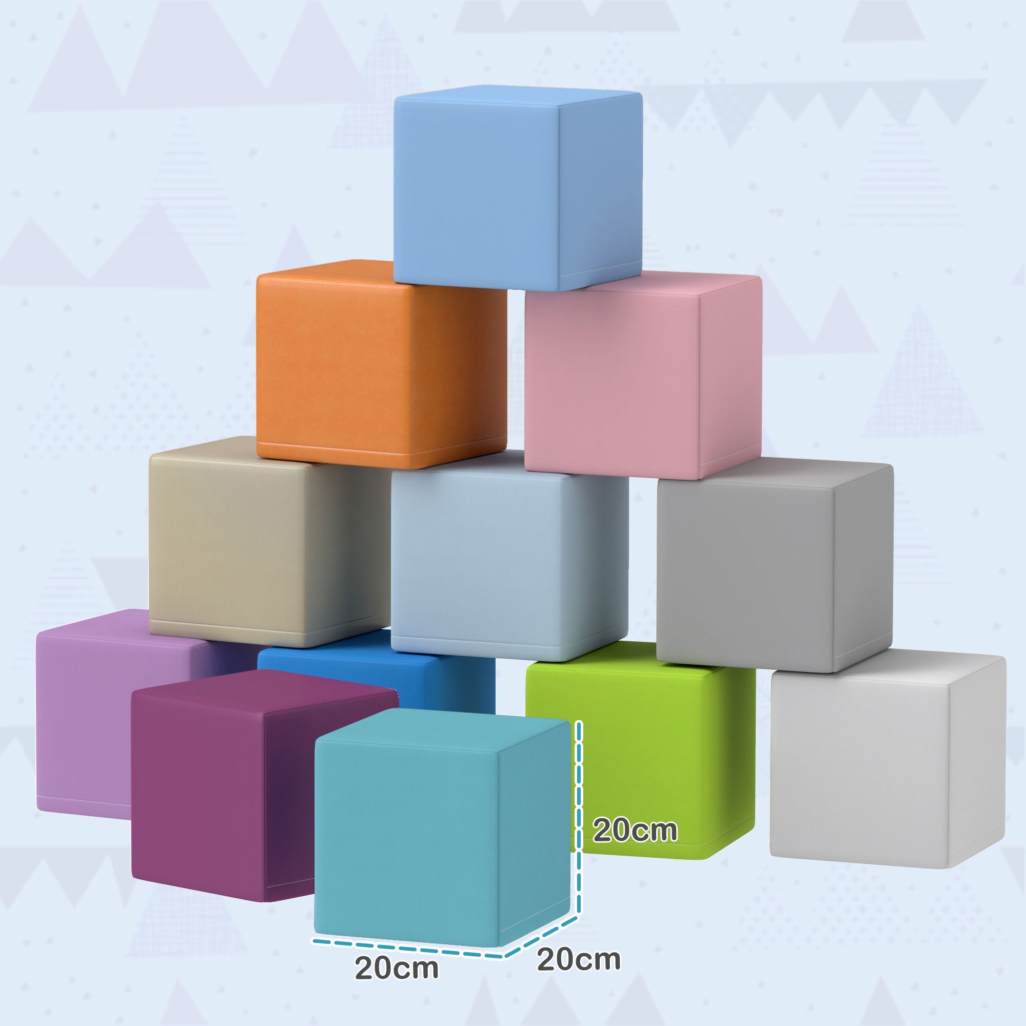 12 PCs XL Soft Foam Blocks for Building And Stacking - Tiny Explorers Club