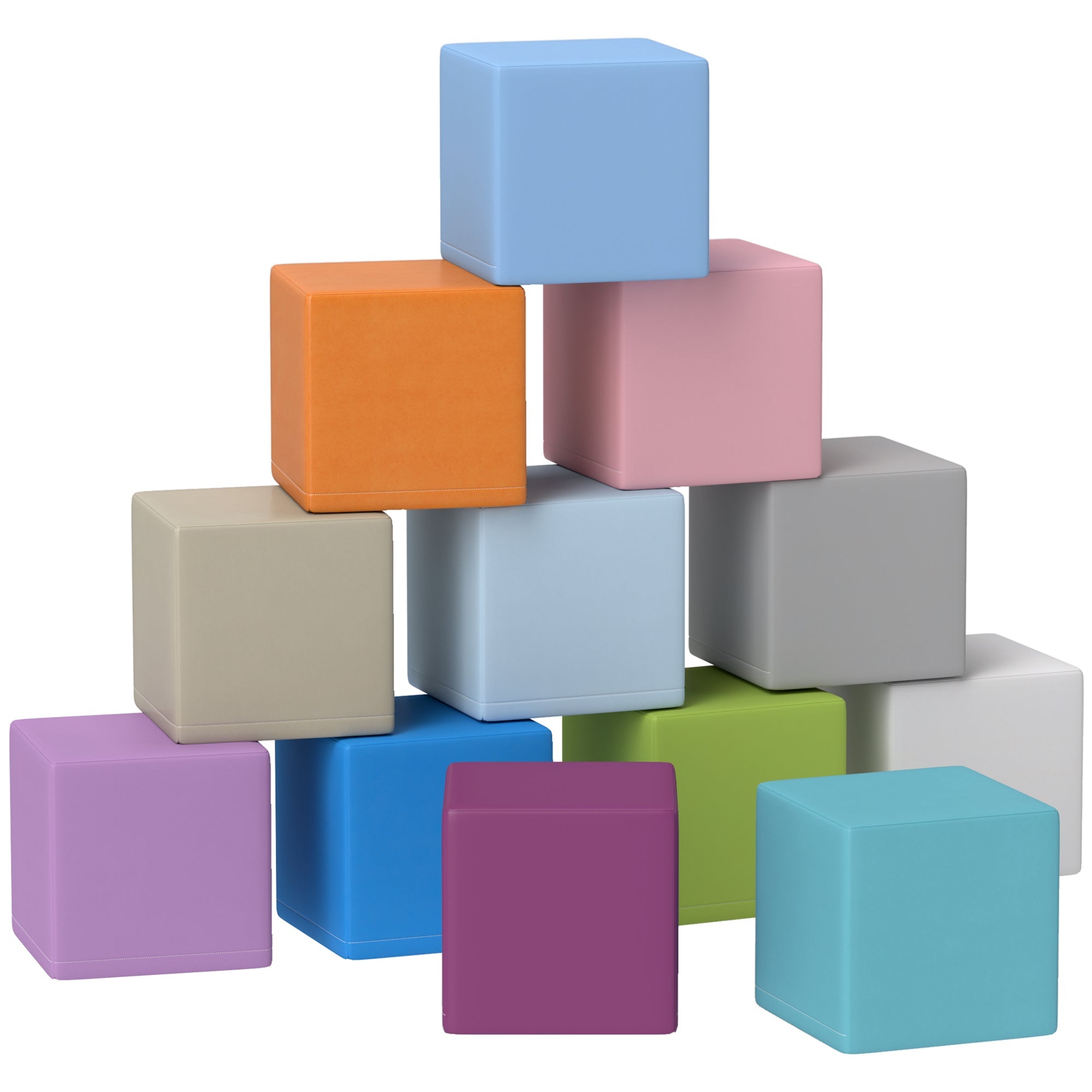 12 PCs XL Soft Foam Blocks for Building And Stacking - Tiny Explorers Club