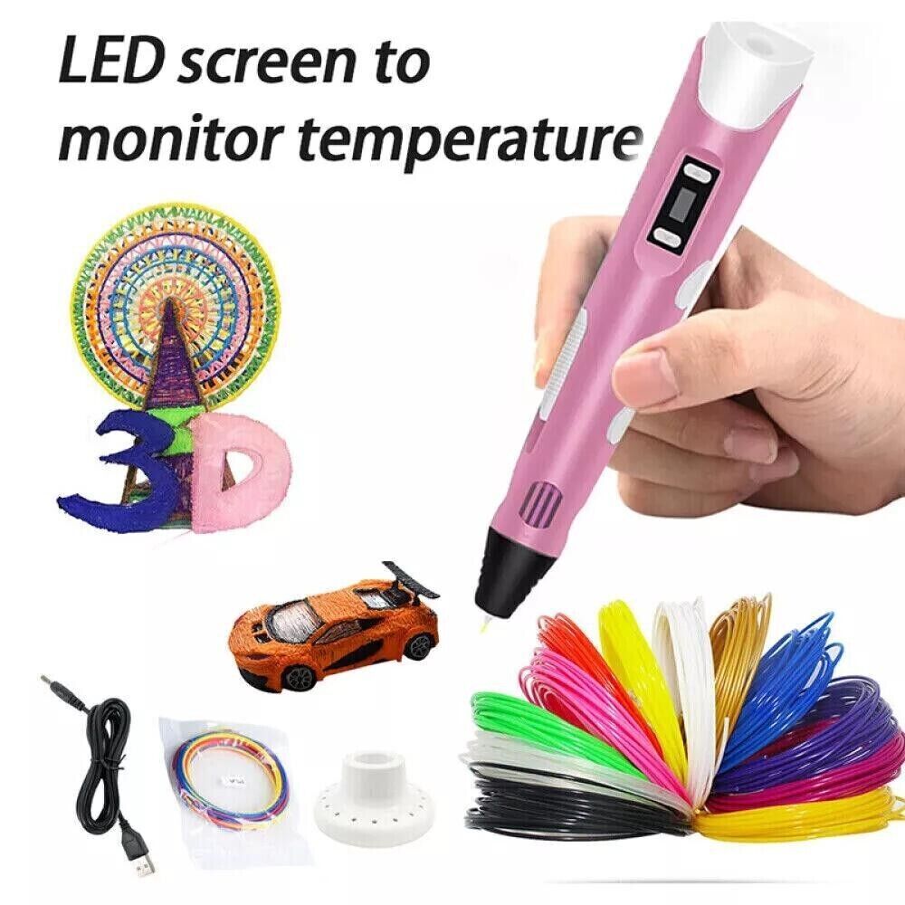 3D Printing Pen Set Doodle PLA Filament Printer with 12 Colours - Tiny Explorers Club