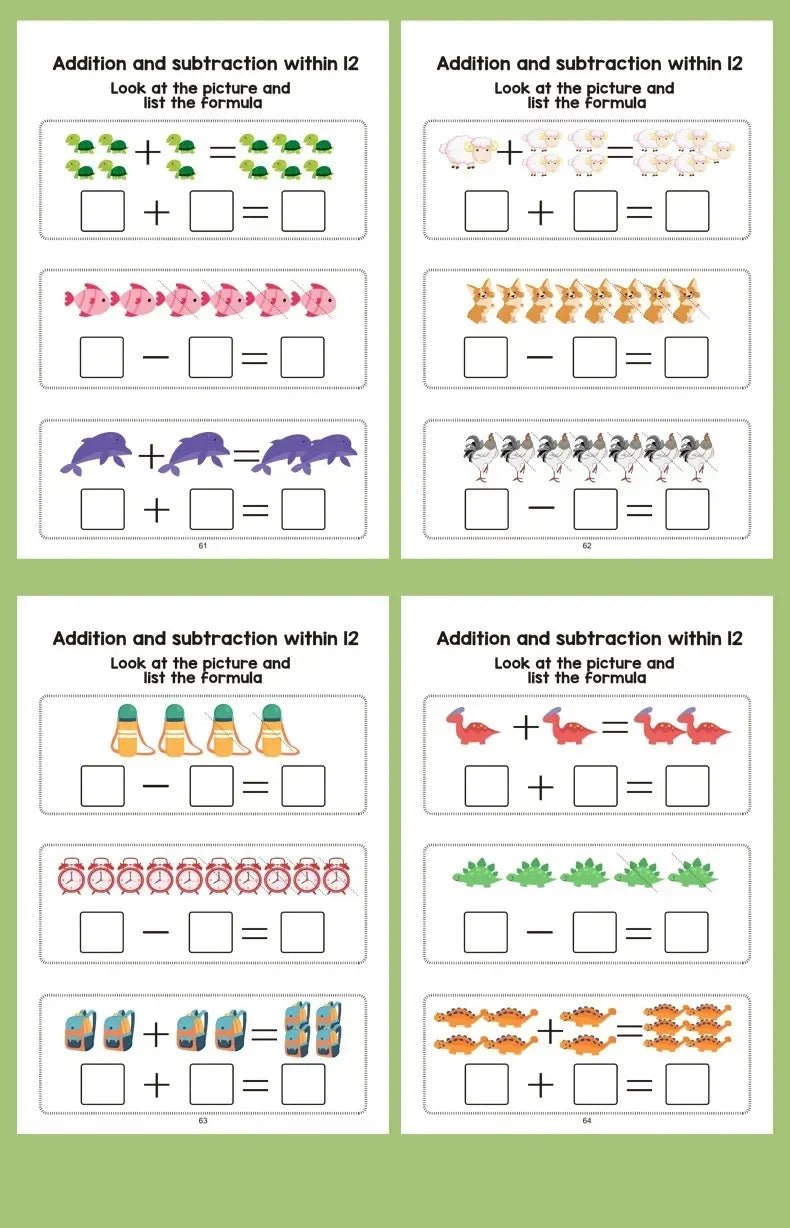 64 Pages Math Exercise Book - Tiny Explorers Club