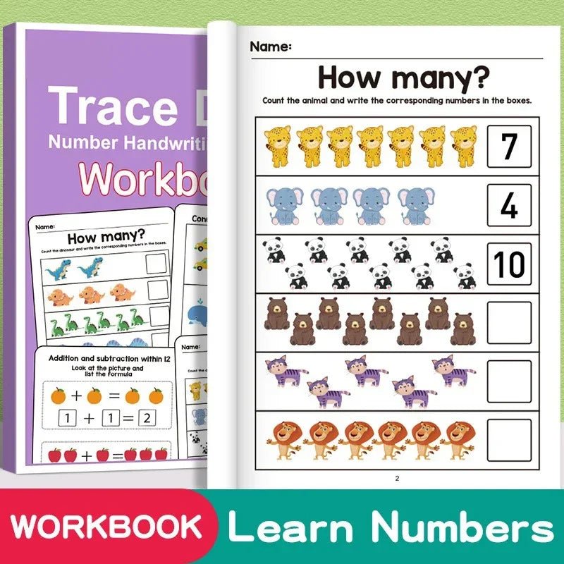 64 Pages Math Exercise Book - Tiny Explorers Club