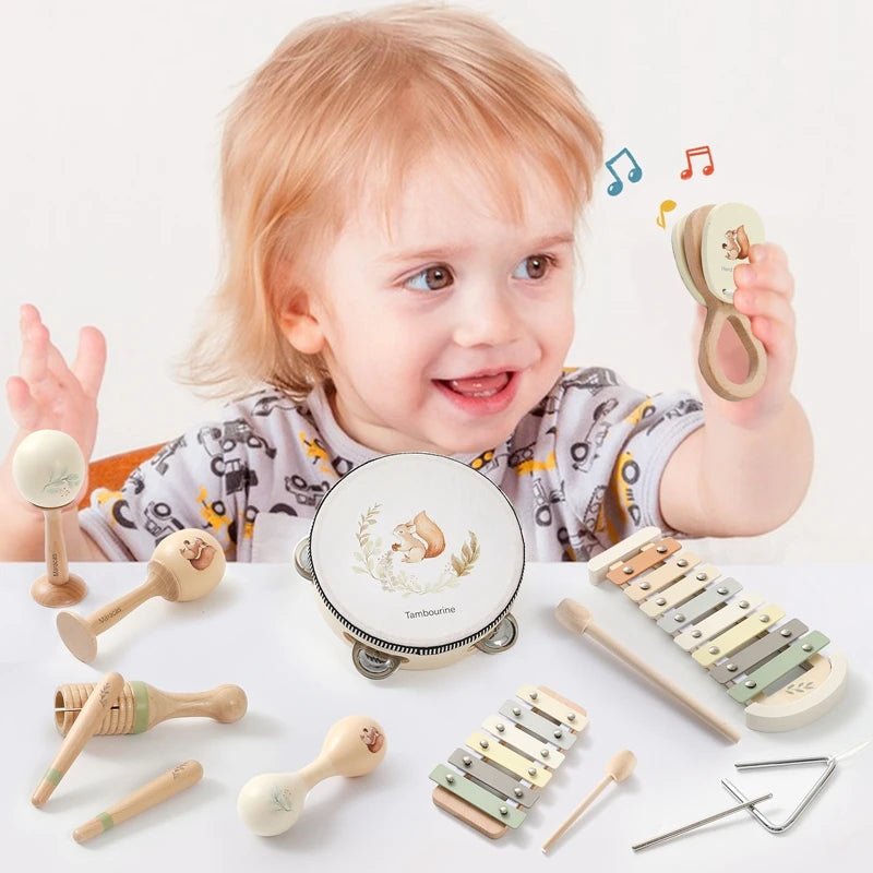 Baby Montessori Wooden Musical Instruments - Tiny Explorers Club