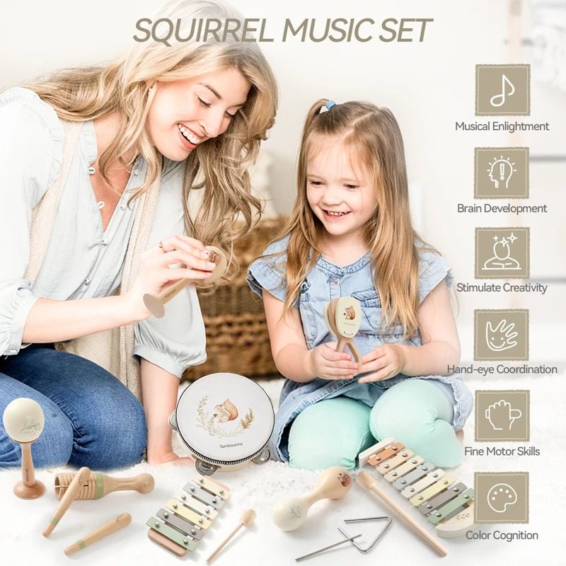 Baby Montessori Wooden Musical Instruments - Tiny Explorers Club