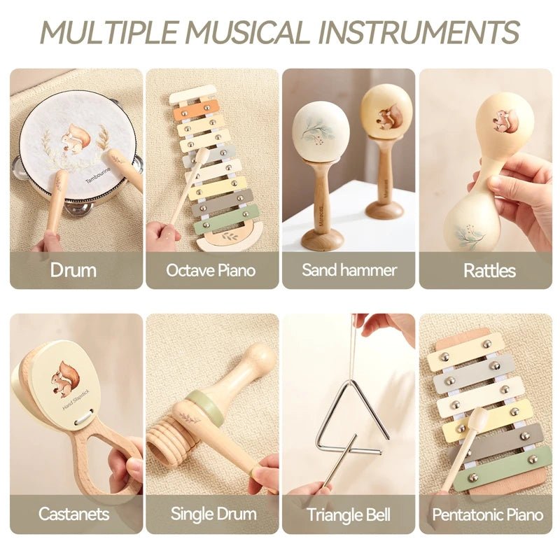 Baby Montessori Wooden Musical Instruments - Tiny Explorers Club