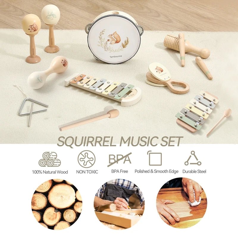 Baby Montessori Wooden Musical Instruments - Tiny Explorers Club