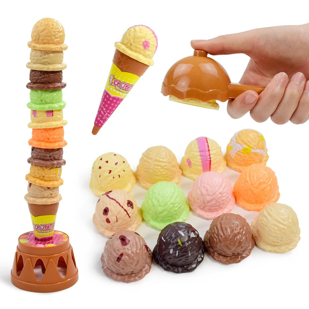 Children Ice Cream Stack Up Pretend Play Toy - Tiny Explorers Club