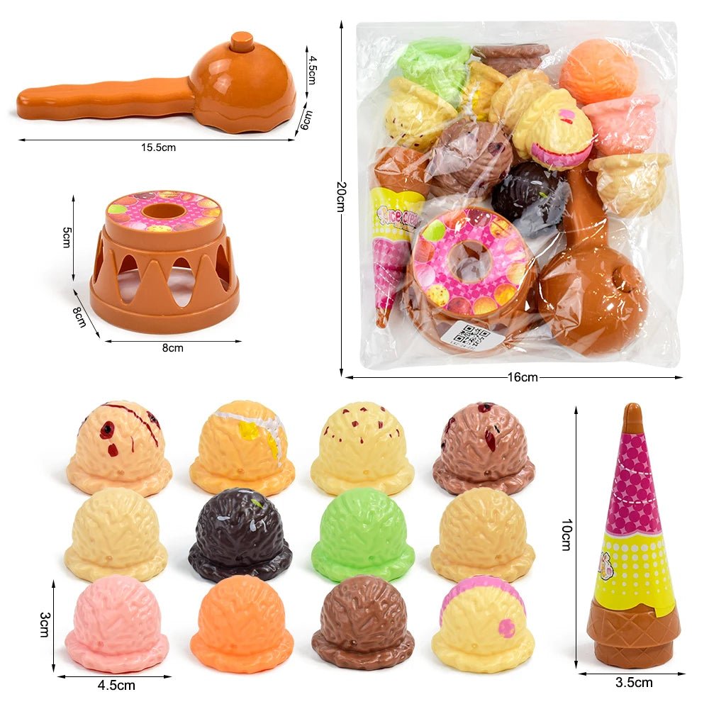 Children Ice Cream Stack Up Pretend Play Toy - Tiny Explorers Club