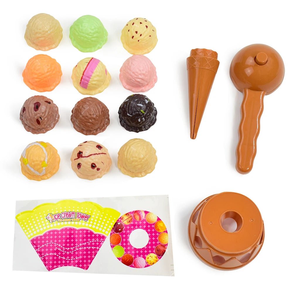 Children Ice Cream Stack Up Pretend Play Toy - Tiny Explorers Club