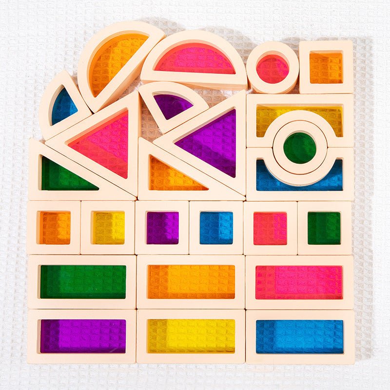 Children's Acrylic Montessori Building Blocks - Tiny Explorers Club