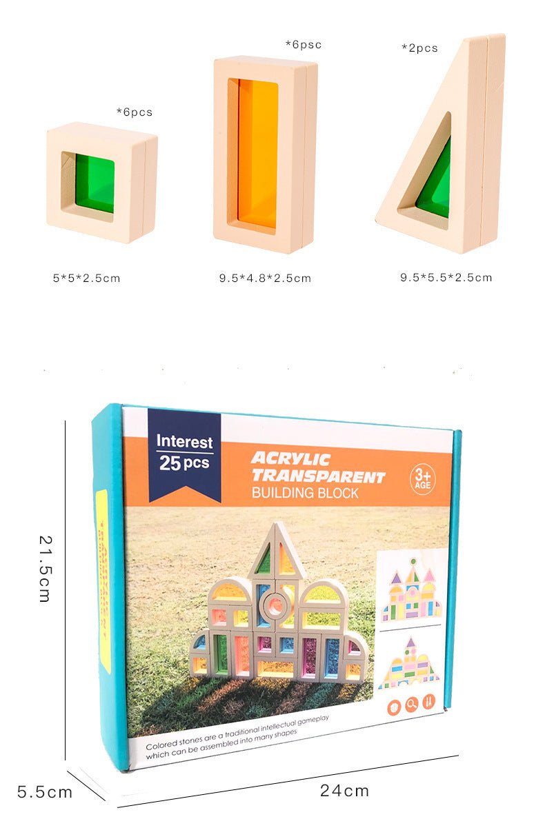 Children's Acrylic Montessori Building Blocks - Tiny Explorers Club