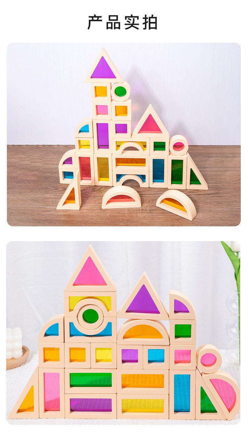 Children's Acrylic Montessori Building Blocks - Tiny Explorers Club