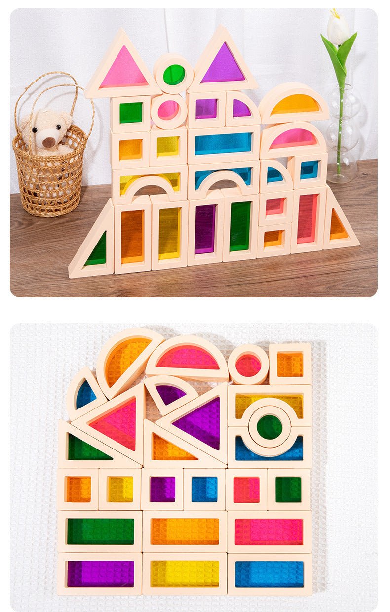 Children's Acrylic Montessori Building Blocks - Tiny Explorers Club