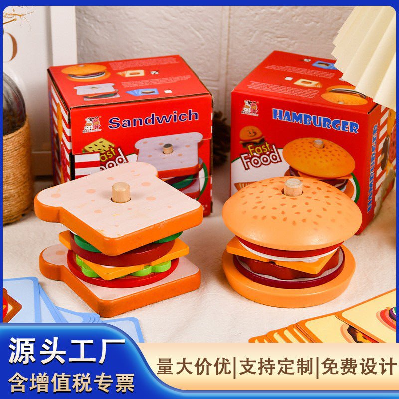 Children's Educational Food Cutting and Assembling sandwich/burger Toy - Tiny Explorers Club