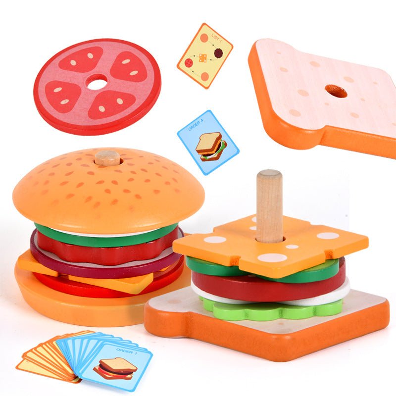 Children's Educational Food Cutting and Assembling sandwich/burger Toy - Tiny Explorers Club