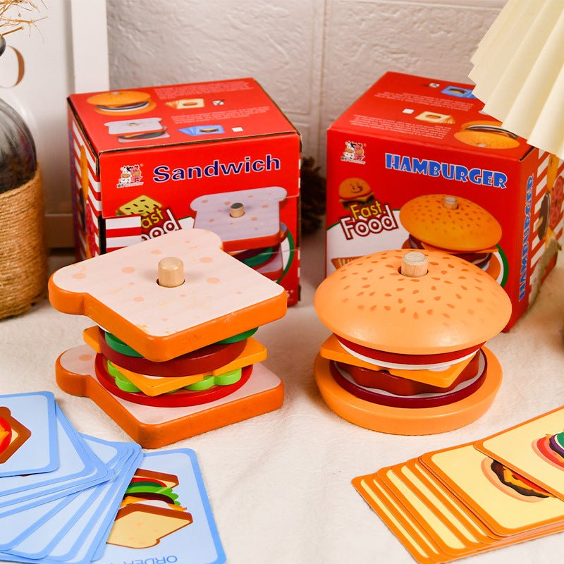 Children's Educational Food Cutting and Assembling sandwich/burger Toy - Tiny Explorers Club