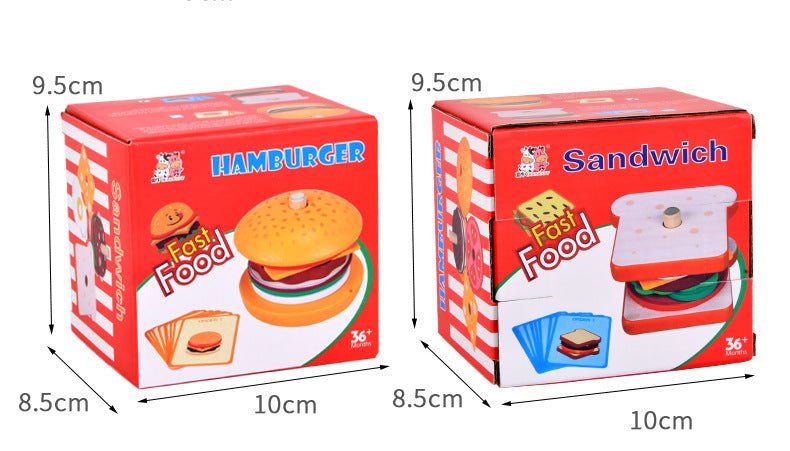 Children's Educational Food Cutting and Assembling sandwich/burger Toy - Tiny Explorers Club