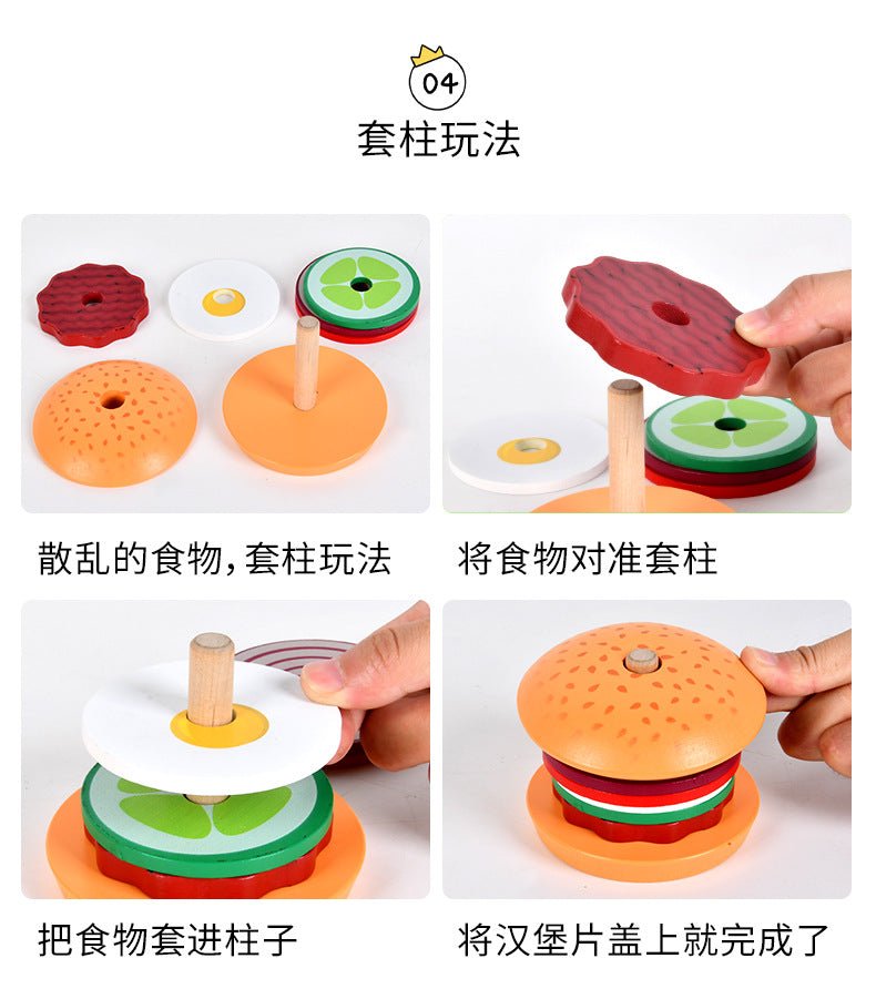 Children's Educational Food Cutting and Assembling sandwich/burger Toy - Tiny Explorers Club
