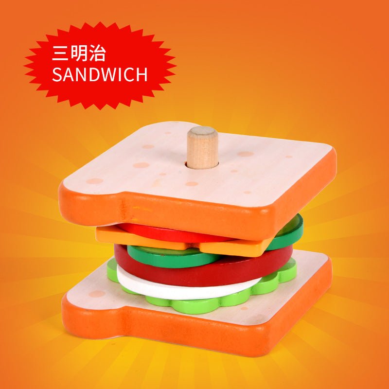 Children's Educational Food Cutting and Assembling sandwich/burger Toy - Tiny Explorers Club