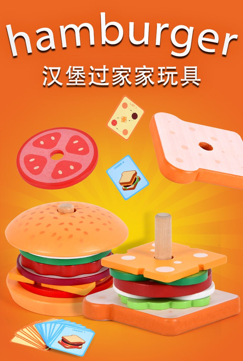 Children's Educational Food Cutting and Assembling sandwich/burger Toy - Tiny Explorers Club