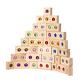 Children's Wooden Acrylic Pine Gem Building Blocks - Tiny Explorers Club