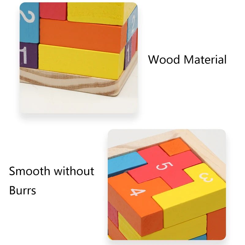 Colorful Wooden Blocks Puzzles - Tiny Explorers Club