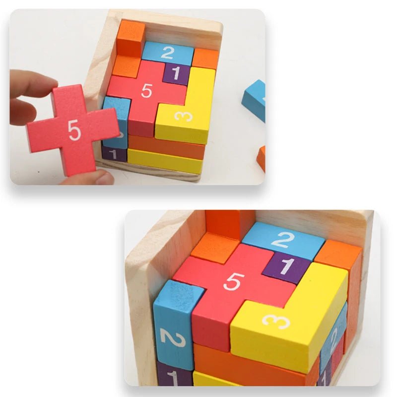 Colorful Wooden Blocks Puzzles - Tiny Explorers Club