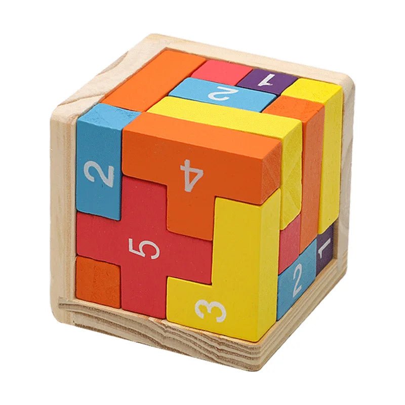 Colorful Wooden Blocks Puzzles - Tiny Explorers Club