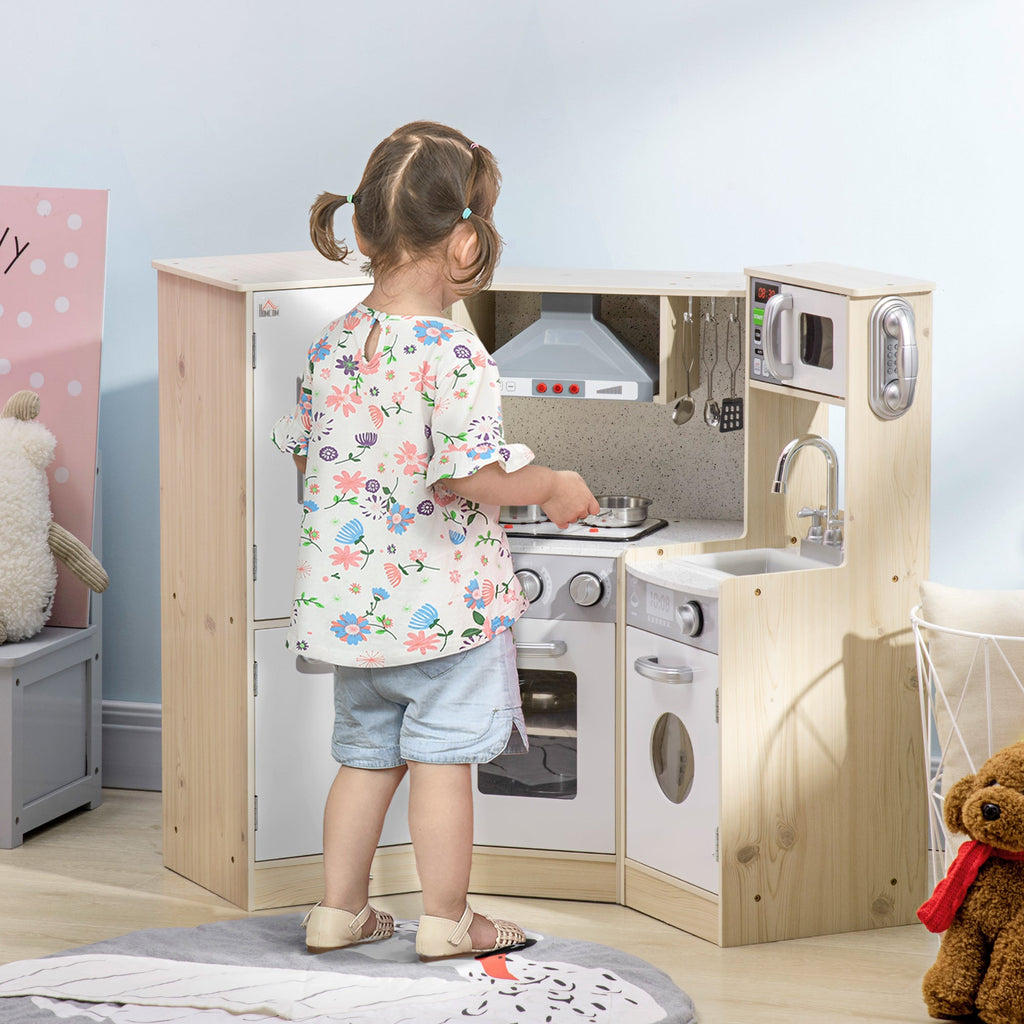 Kids Kitchen Playset, With Accessories, Storage Space - Tiny Explorers Club