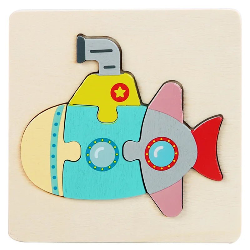 Kids Wooden Toys 3D Wood Puzzle - Tiny Explorers Club