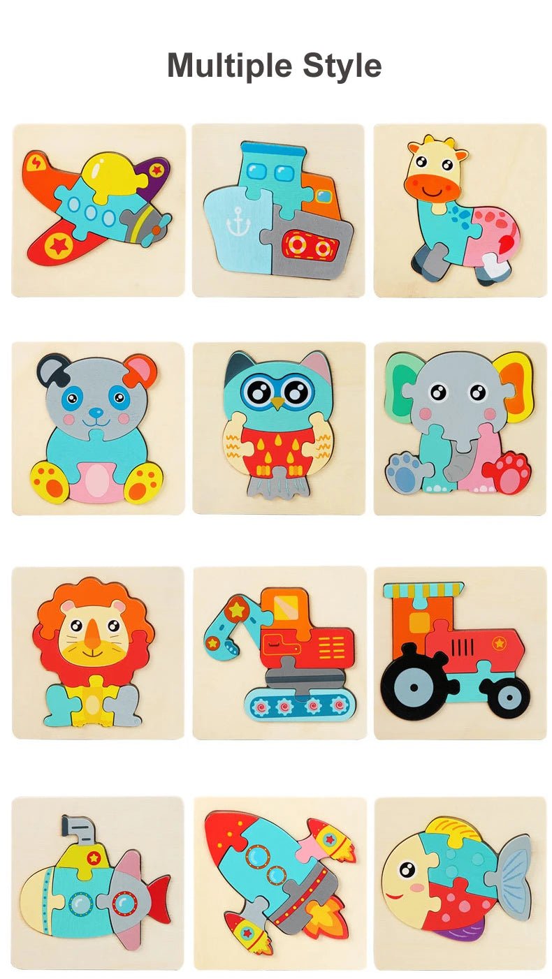 Kids Wooden Toys 3D Wood Puzzle - Tiny Explorers Club