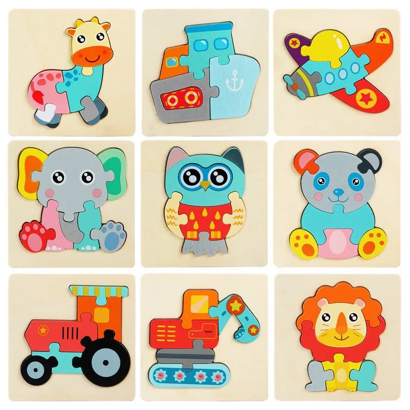 Kids Wooden Toys 3D Wood Puzzle - Tiny Explorers Club