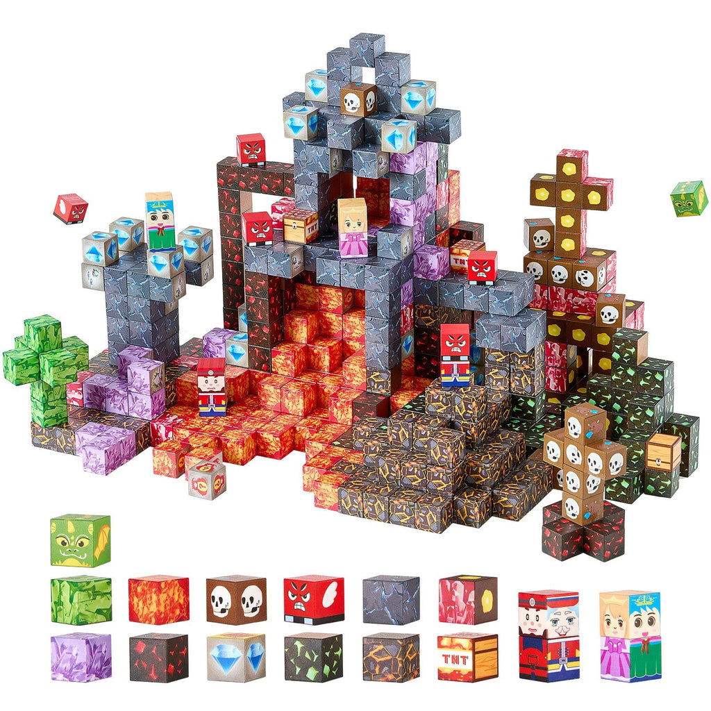 Magnetic Blocks 150 PCS Dark Castle Set STEM Montessori Sensory Toys - Tiny Explorers Club