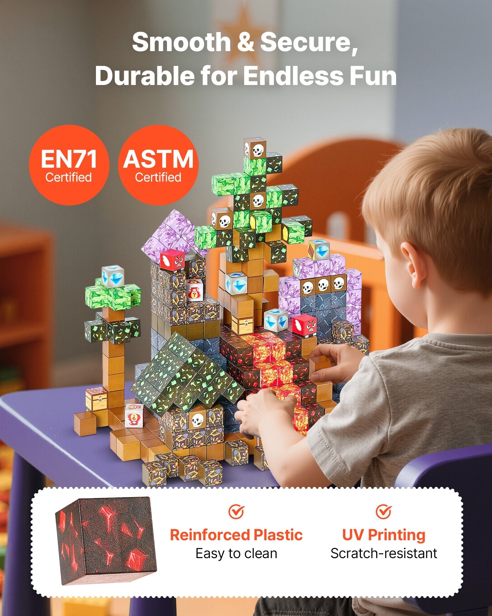 Magnetic Blocks 150 PCS Dark Castle Set STEM Montessori Sensory Toys - Tiny Explorers Club