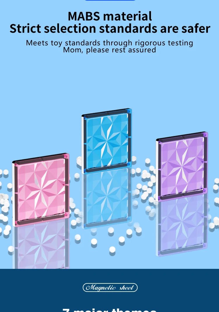 Magnetic Tiles Ice Castle DIY Magnetic Tiles - Tiny Explorers Club