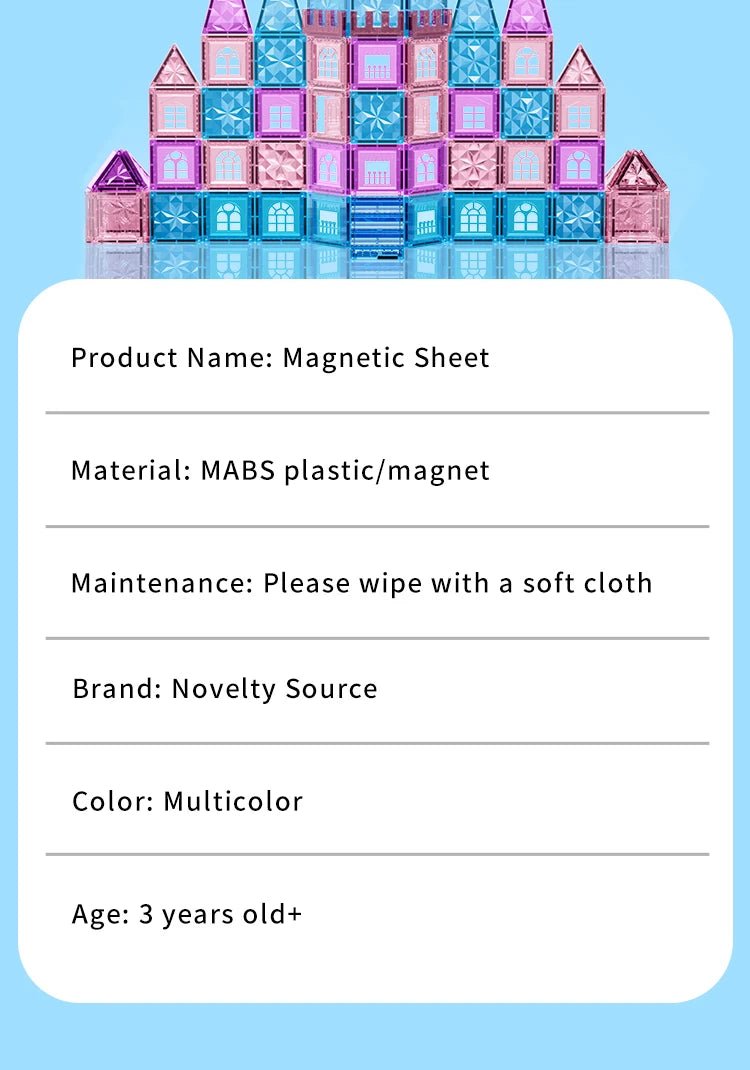Magnetic Tiles Ice Castle DIY Magnetic Tiles - Tiny Explorers Club