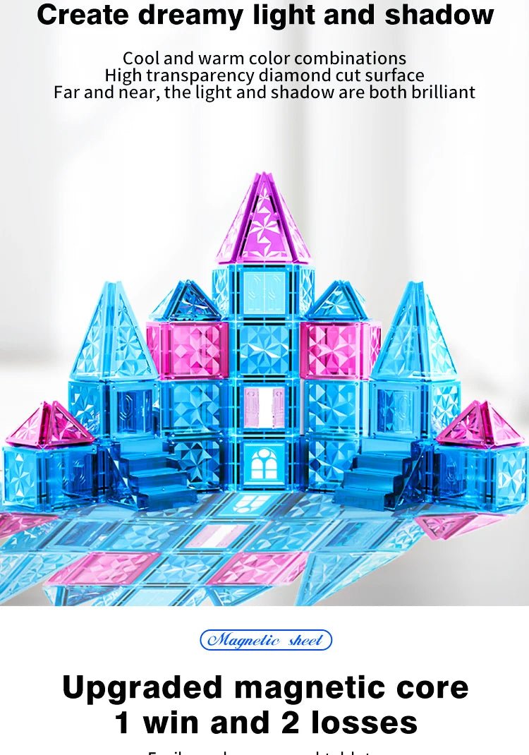 Magnetic Tiles Ice Castle DIY Magnetic Tiles - Tiny Explorers Club