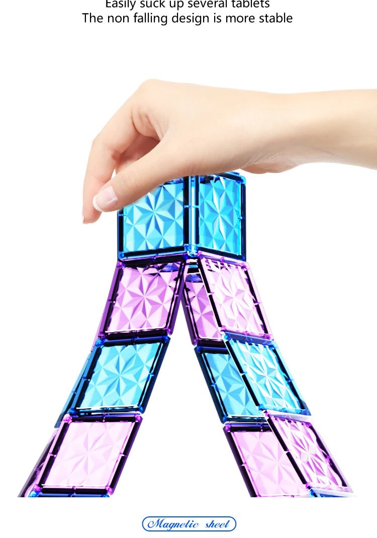 Magnetic Tiles Ice Castle DIY Magnetic Tiles - Tiny Explorers Club