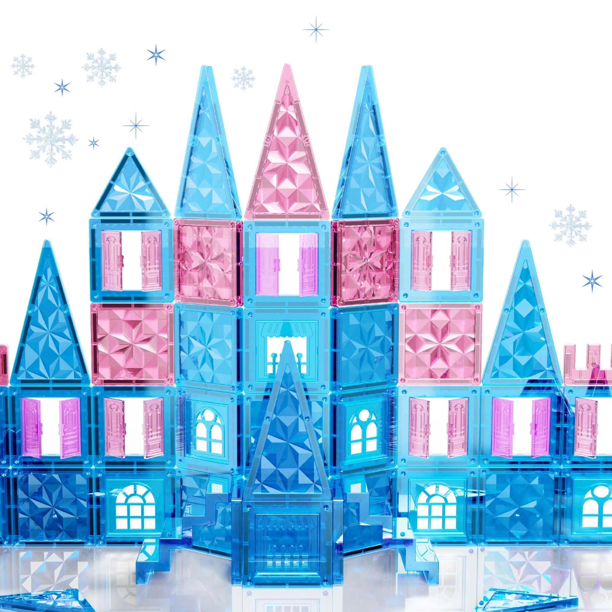 Magnetic Tiles Ice Castle DIY Magnetic Tiles - Tiny Explorers Club