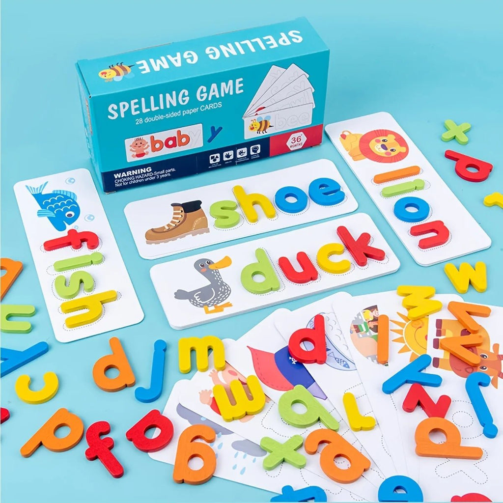 Montessori Alphabet Wooden Alphabet Cards Puzzle Game - Tiny Explorers Club