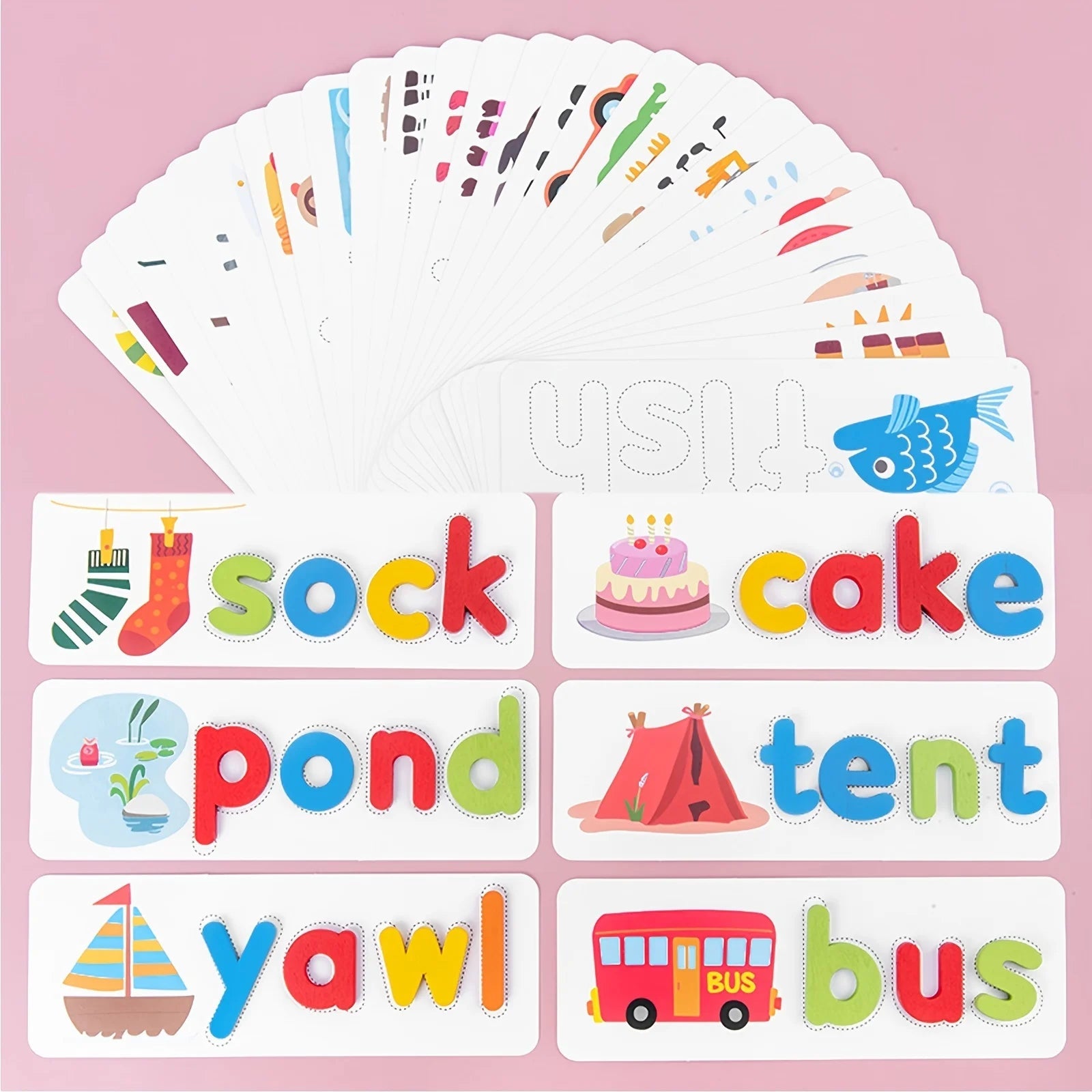 Montessori Alphabet Wooden Alphabet Cards Puzzle Game - Tiny Explorers Club