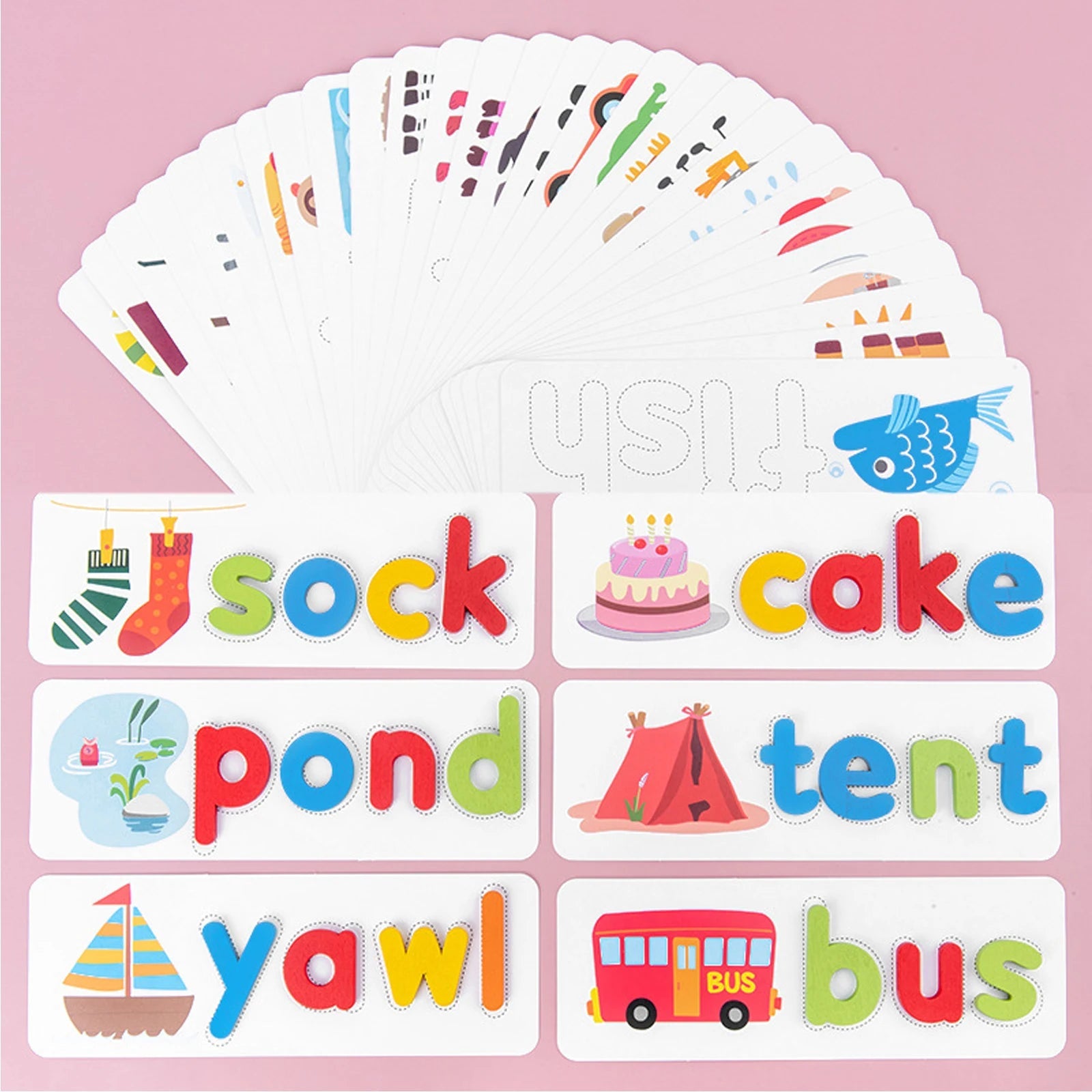 Montessori Alphabet Wooden Alphabet Cards Puzzle Game - Tiny Explorers Club
