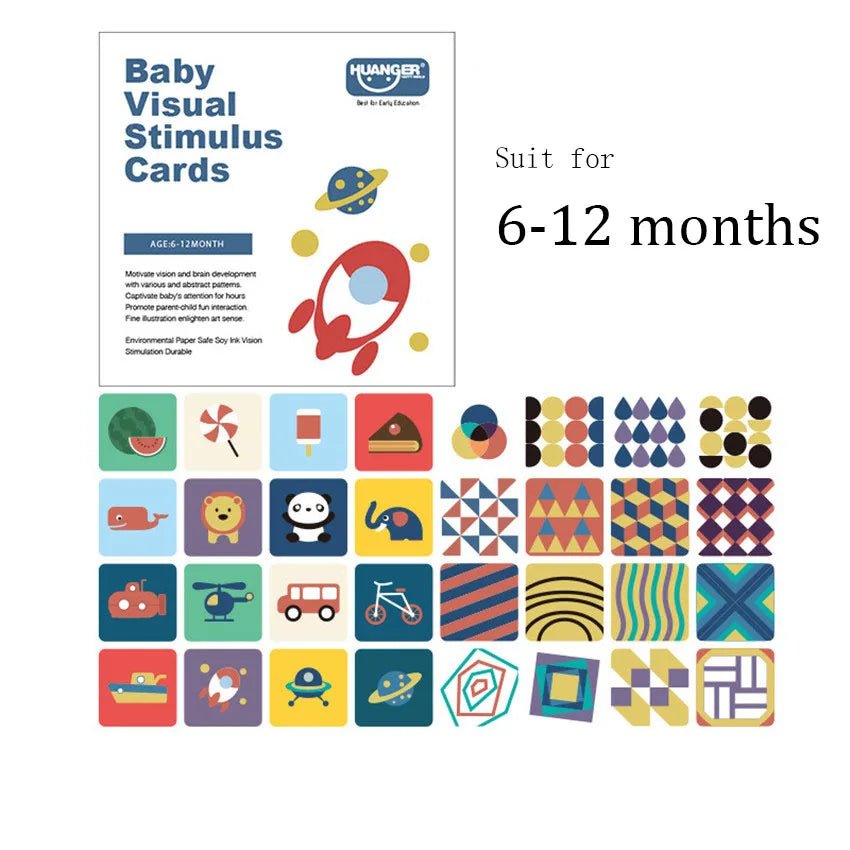 Montessori Baby Visual Stimulation Flash Cards - Tiny Explorers Club