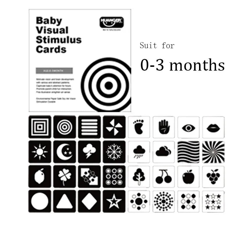 Montessori Baby Visual Stimulation Flash Cards - Tiny Explorers Club