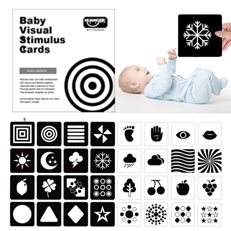 Montessori Baby Visual Stimulation Flash Cards - Tiny Explorers Club