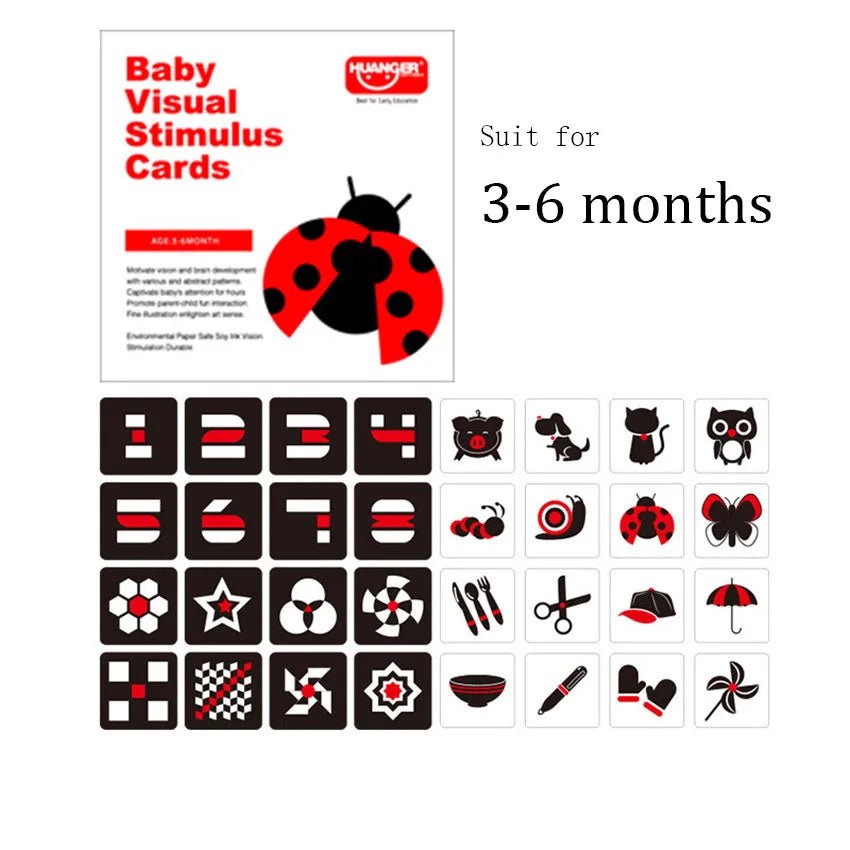 Montessori Baby Visual Stimulation Flash Cards - Tiny Explorers Club
