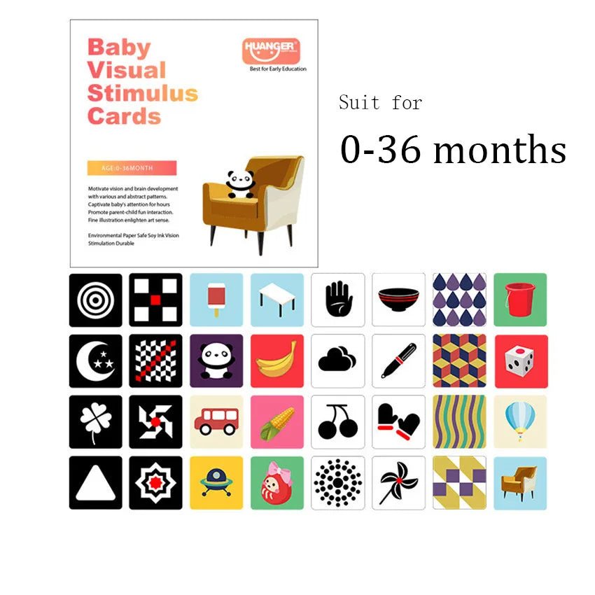 Montessori Baby Visual Stimulation Flash Cards - Tiny Explorers Club