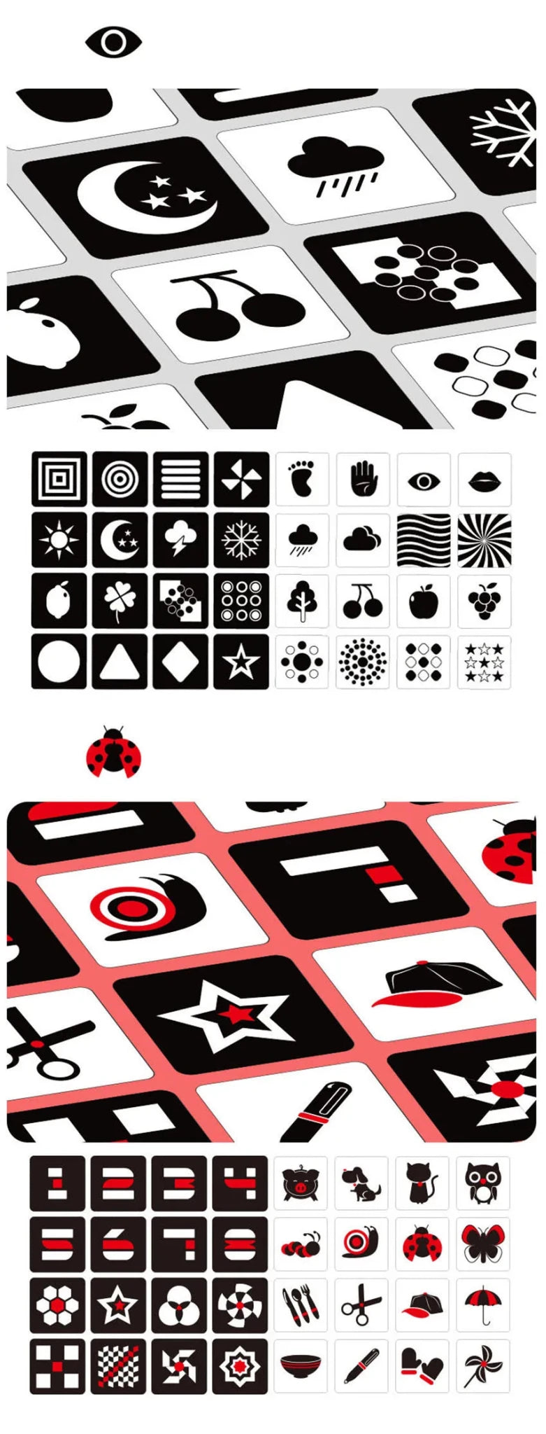 Montessori Baby Visual Stimulation Flash Cards - Tiny Explorers Club