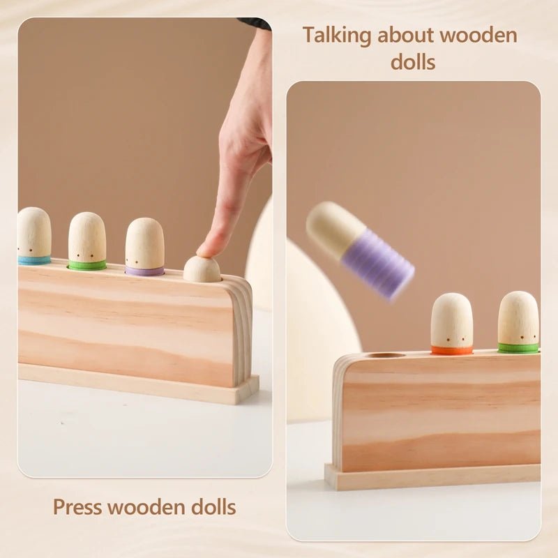 Montessori Baby Wooden Bouncing Colour Recognition Toy - Tiny Explorers Club